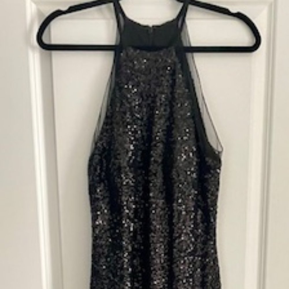 Black Sequin Gown